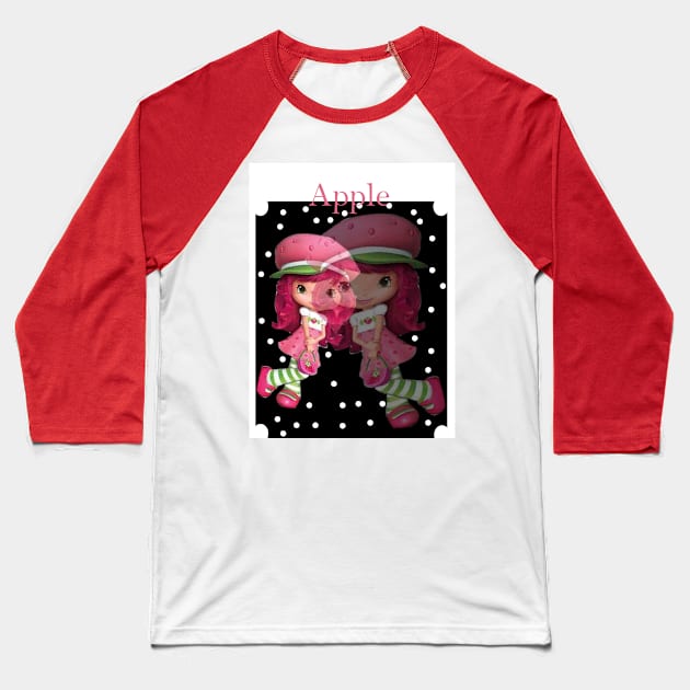 08-Apple-Pink Baseball T-Shirt by S.A.M1